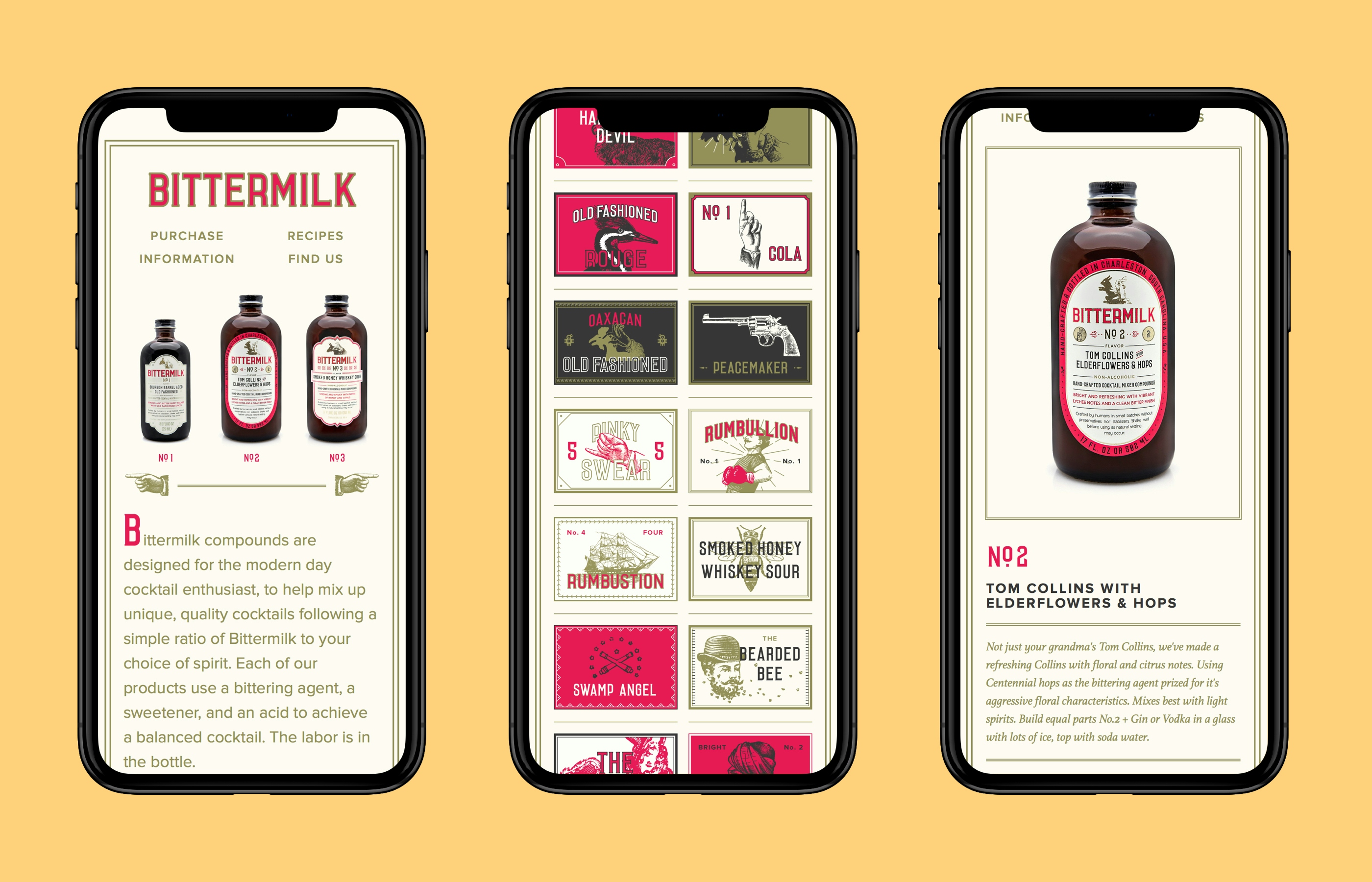 Bittermilk mobile website
