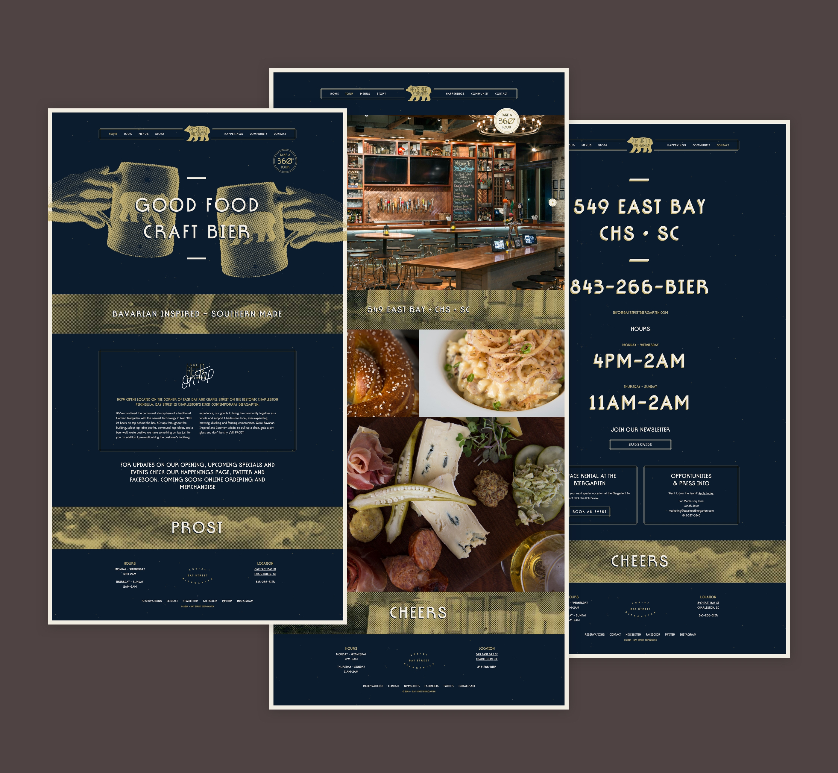 Bay Street Biergarten desktop website