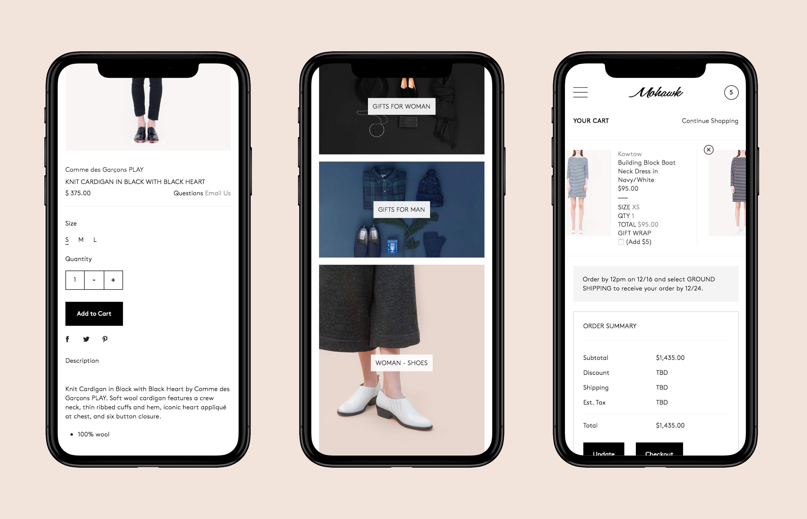 Mohawk general store mobile website