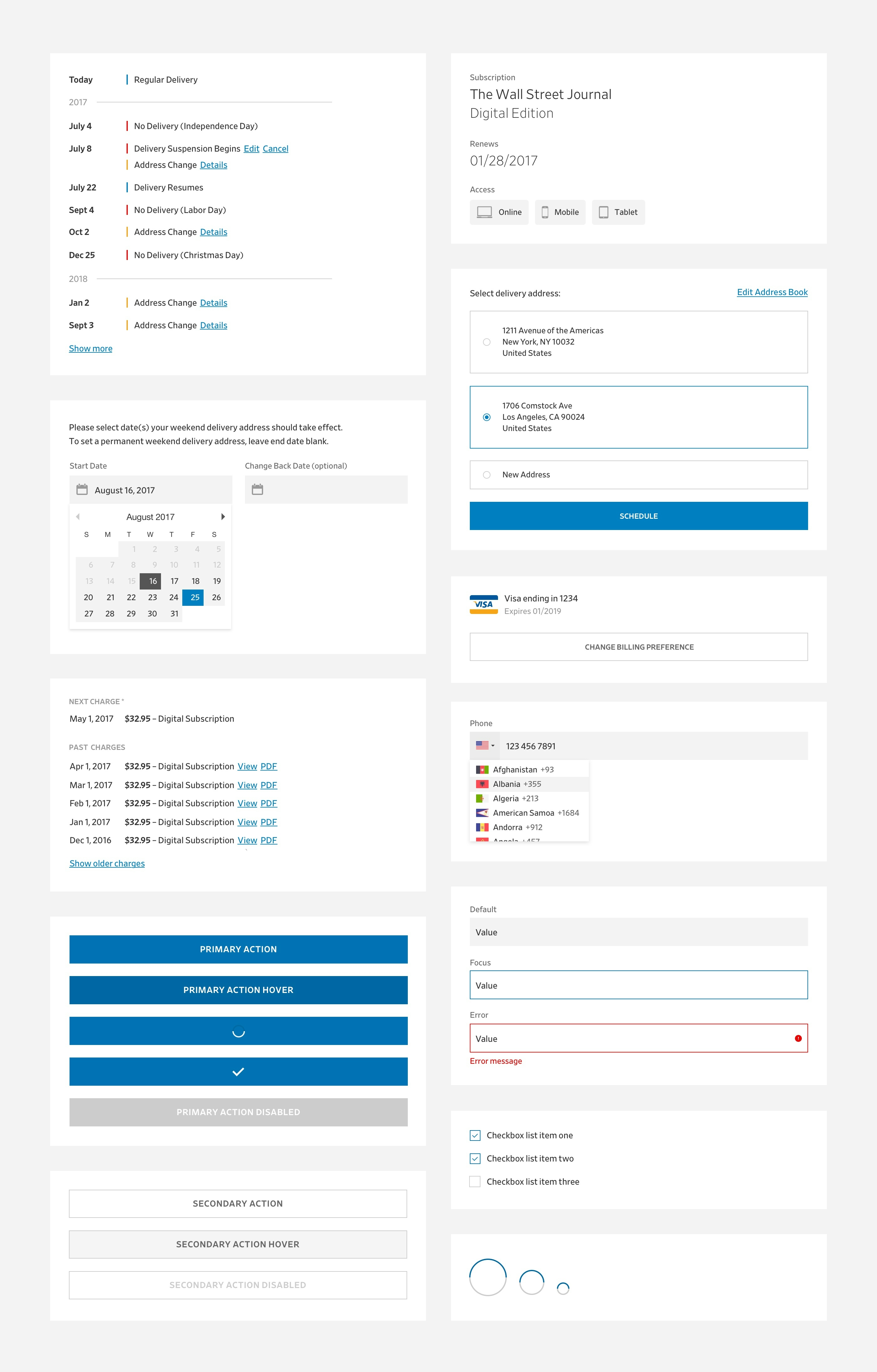 WSJ UI kit and form library.