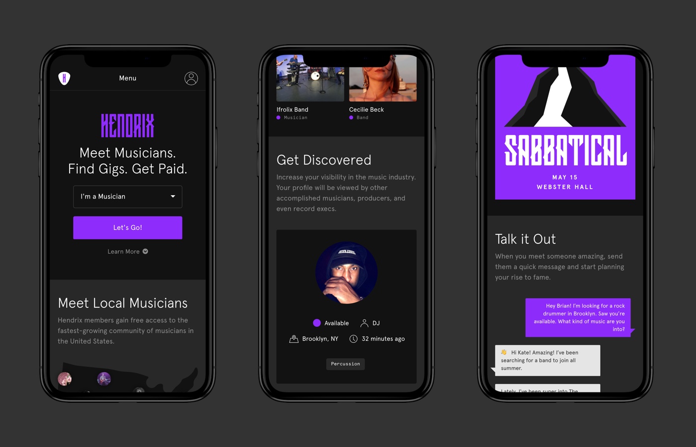 Hendrix, a social network for musicians.