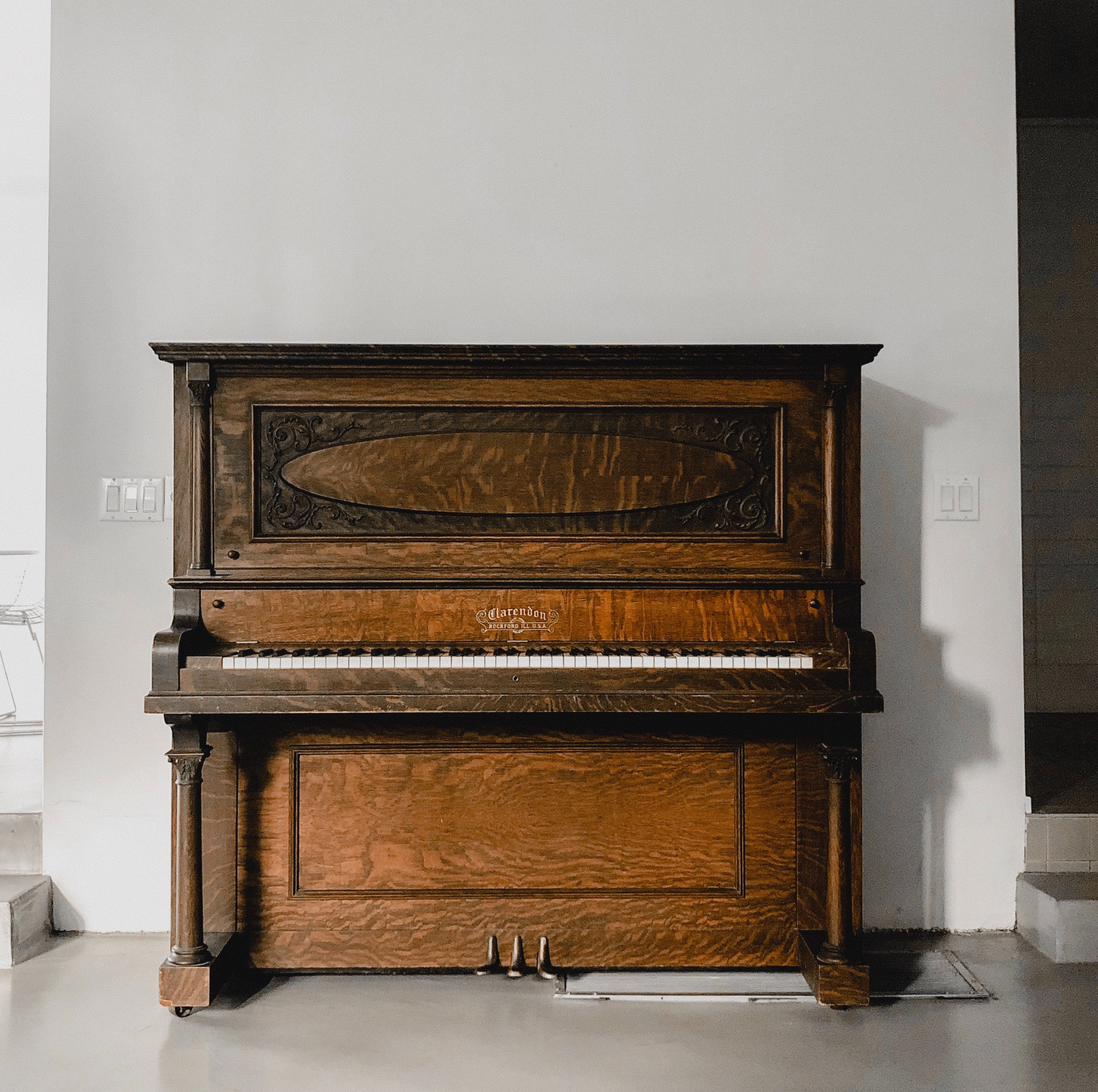 A piano collecting dust